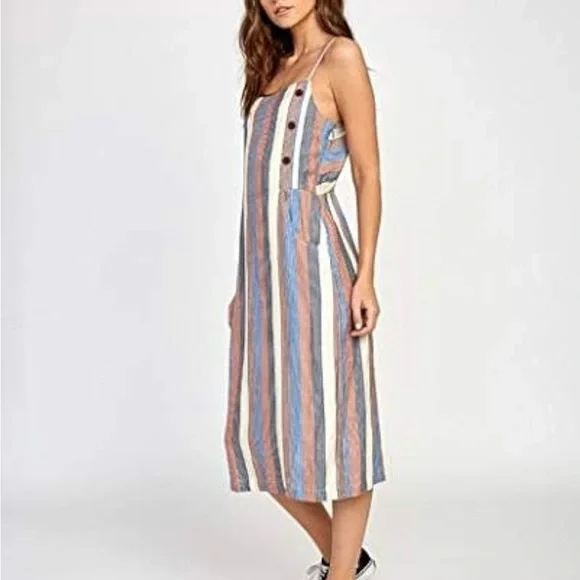 RVCA Proxy Woven Striped Dress - Picture 3 of 7